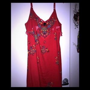 Trixxi little red floral print dress